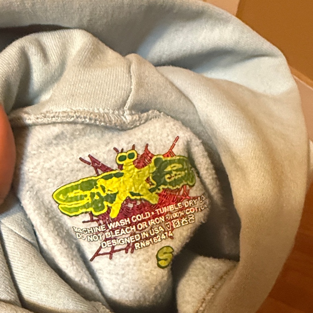 Light Blue Spider Graphic Hoodie - Picture 2 of 3